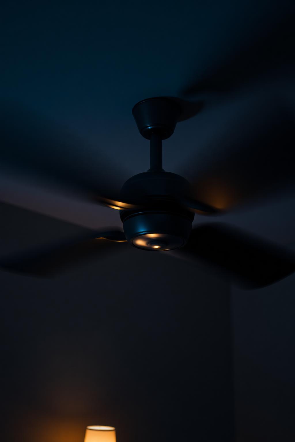 Bedroom fan — Low, warm whirr