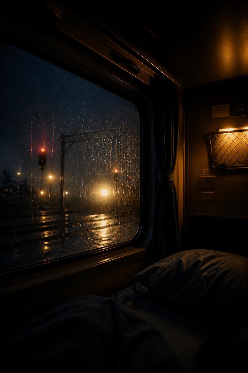 Night train — Rolling carriage rhythm and distant rails